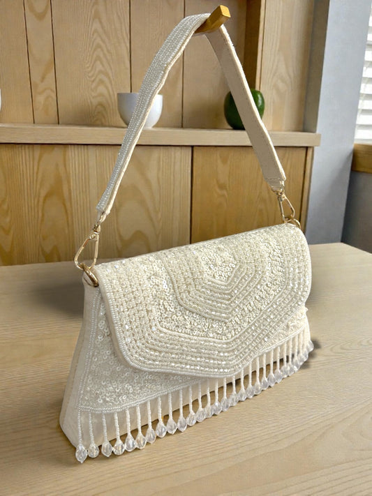 Misk مسك Handmade Bag in Ivory