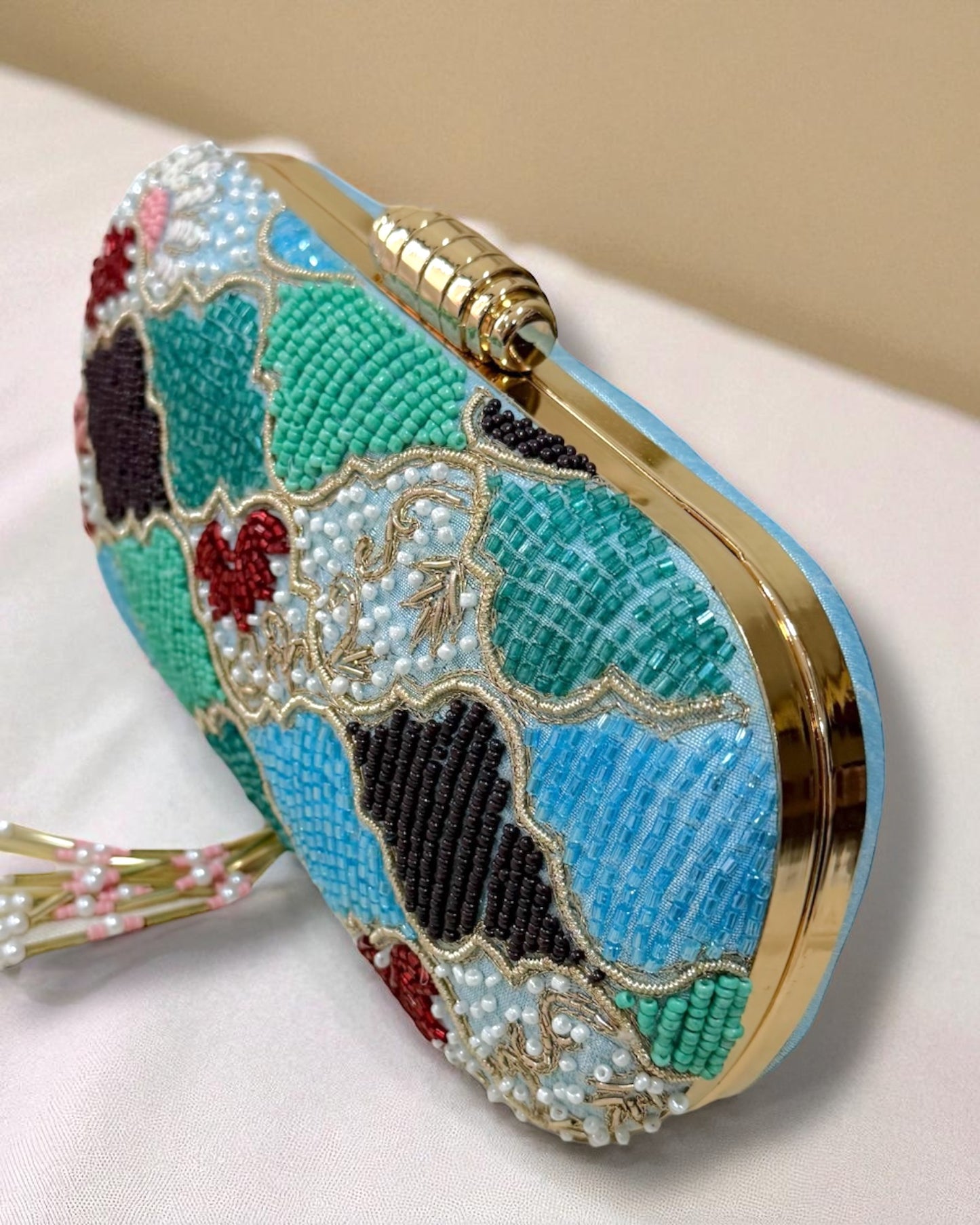 Sabah صباح Capsule Clutch in Blue