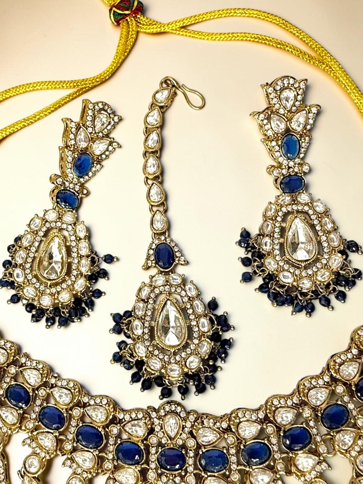Sharanya शरण्या Kundan Bridal Set in Blue