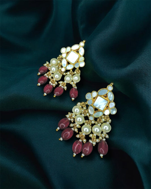 Amira أميرة Opal Paachi Kundan Choker Set - 22k Gold Plated