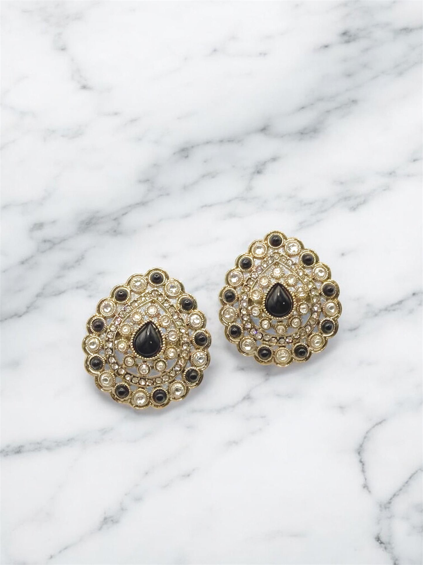 Savitri सावित्री Studs in Black