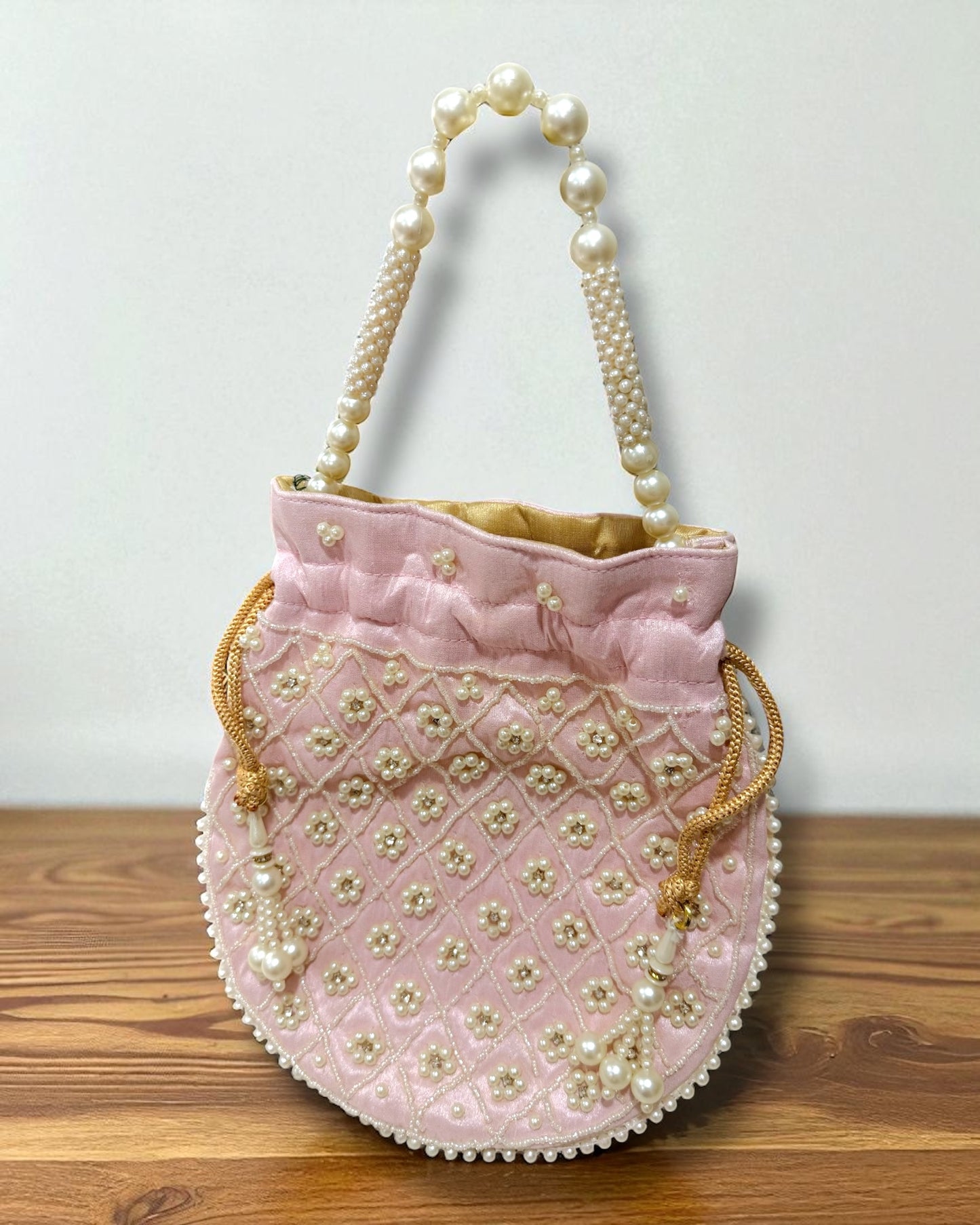 Suhani सुहानी Pearl Floral Potli Bag