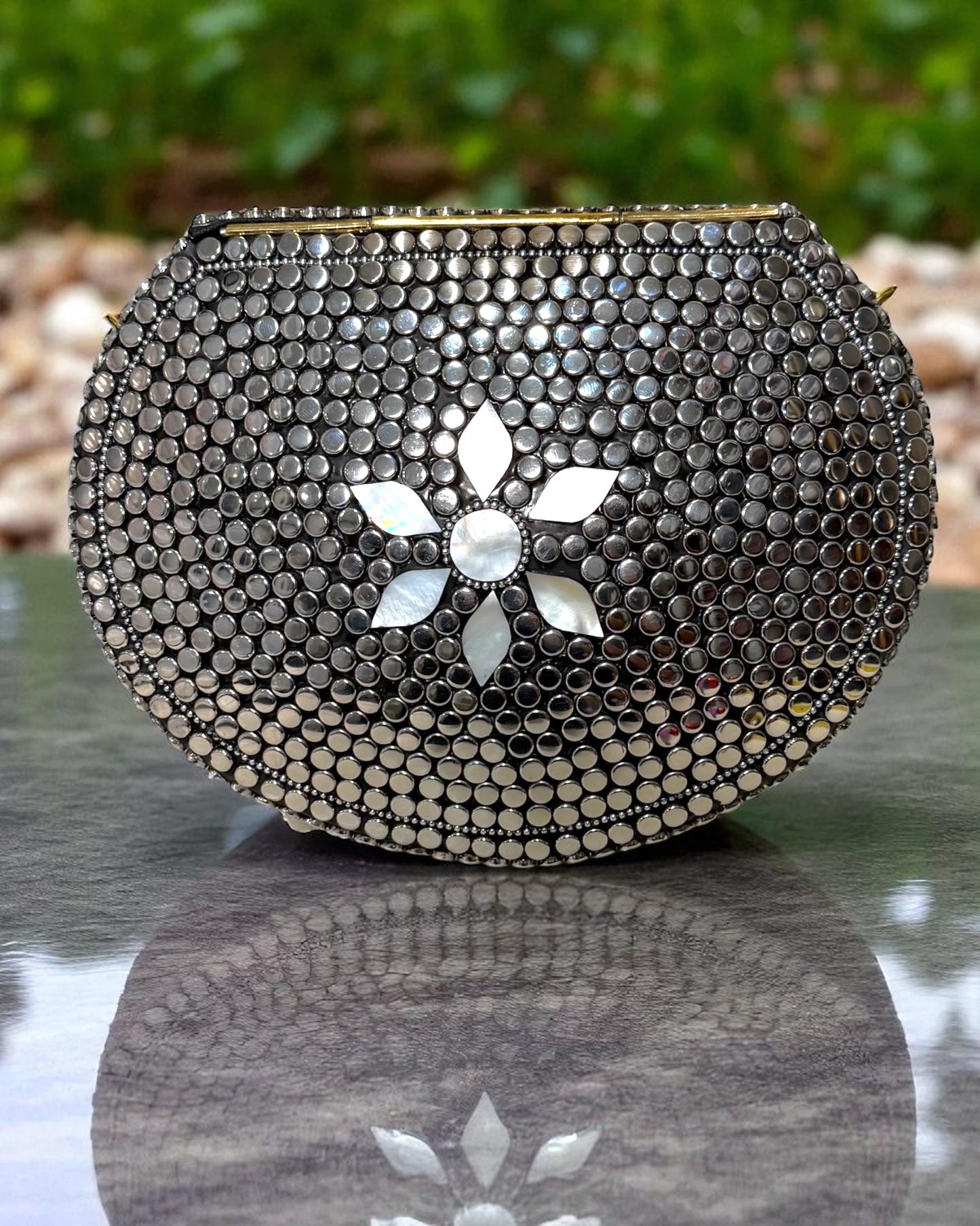 Amal أمل Brass Opal Clutch