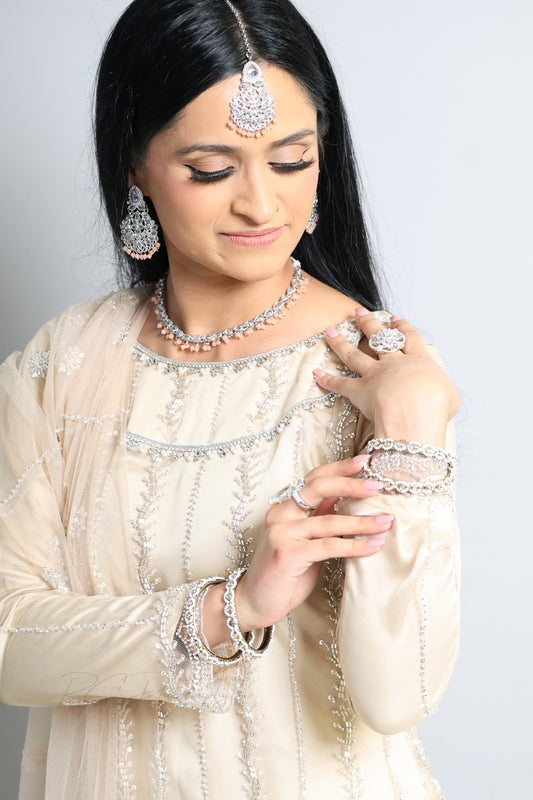 Hira حرا Danity Set in Green & Gold