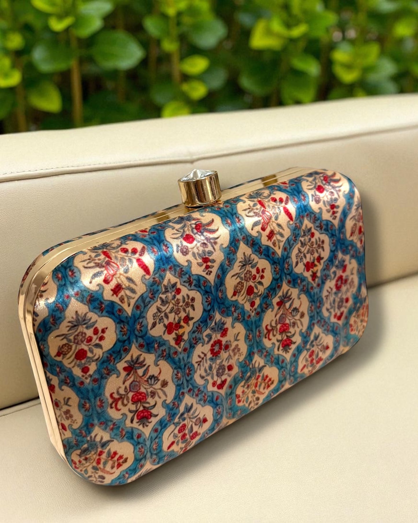 Jasmine चमेली Floral Printed Clutch