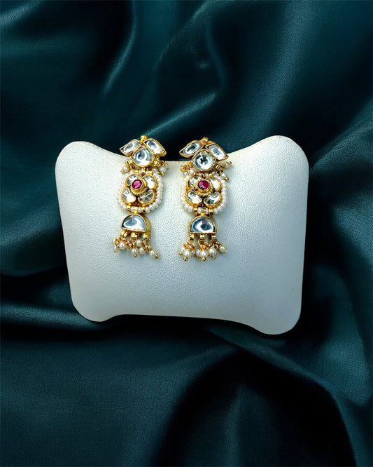 Ranya رانية Paachi Kundan Choker Set in Ruby - 22k Gold Plated