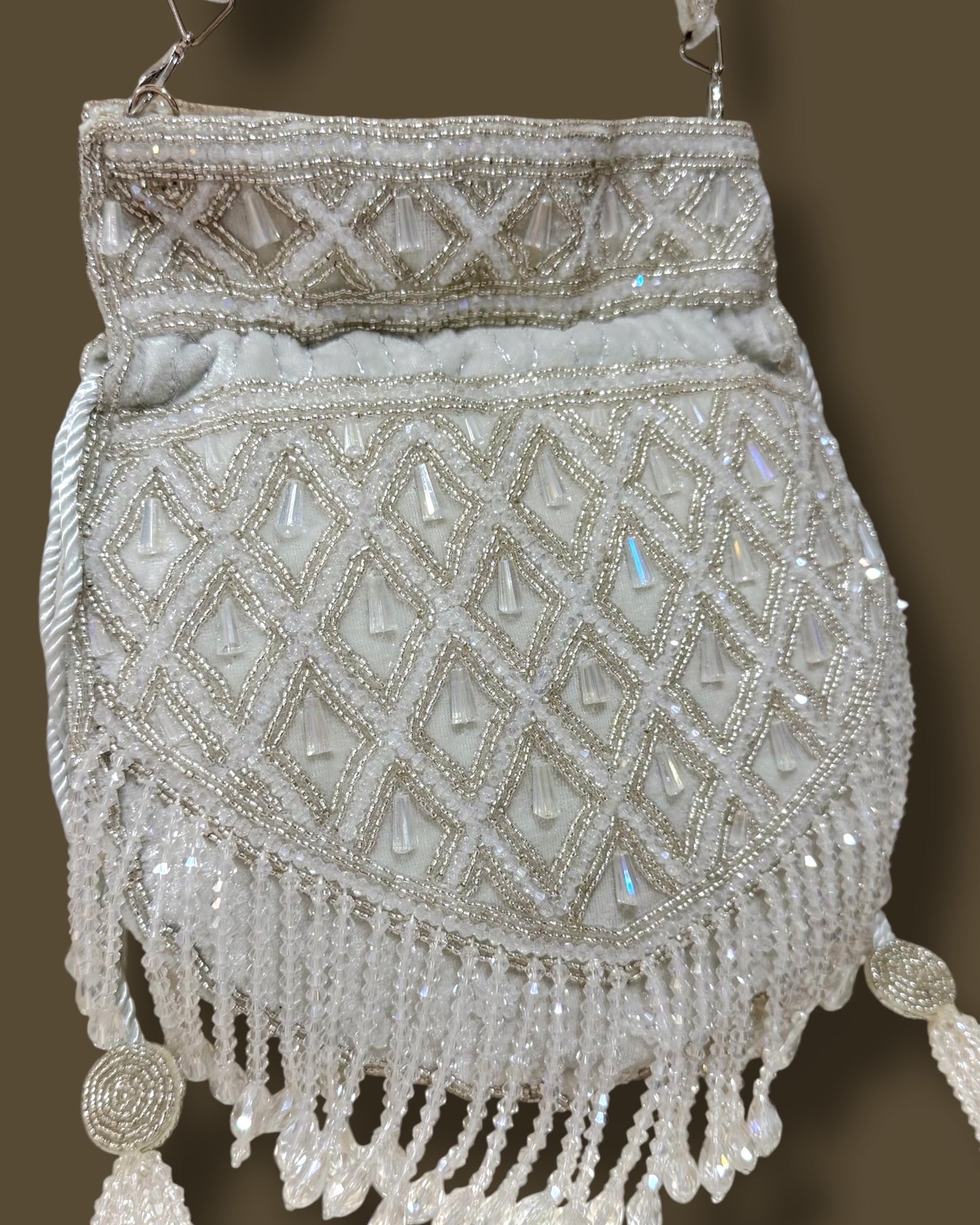 Zara زارا Potli Bridal Bag in Dusty White