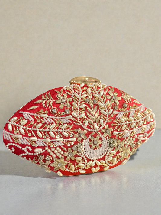 Suhaila سهيلة Handmade Clutch in Red