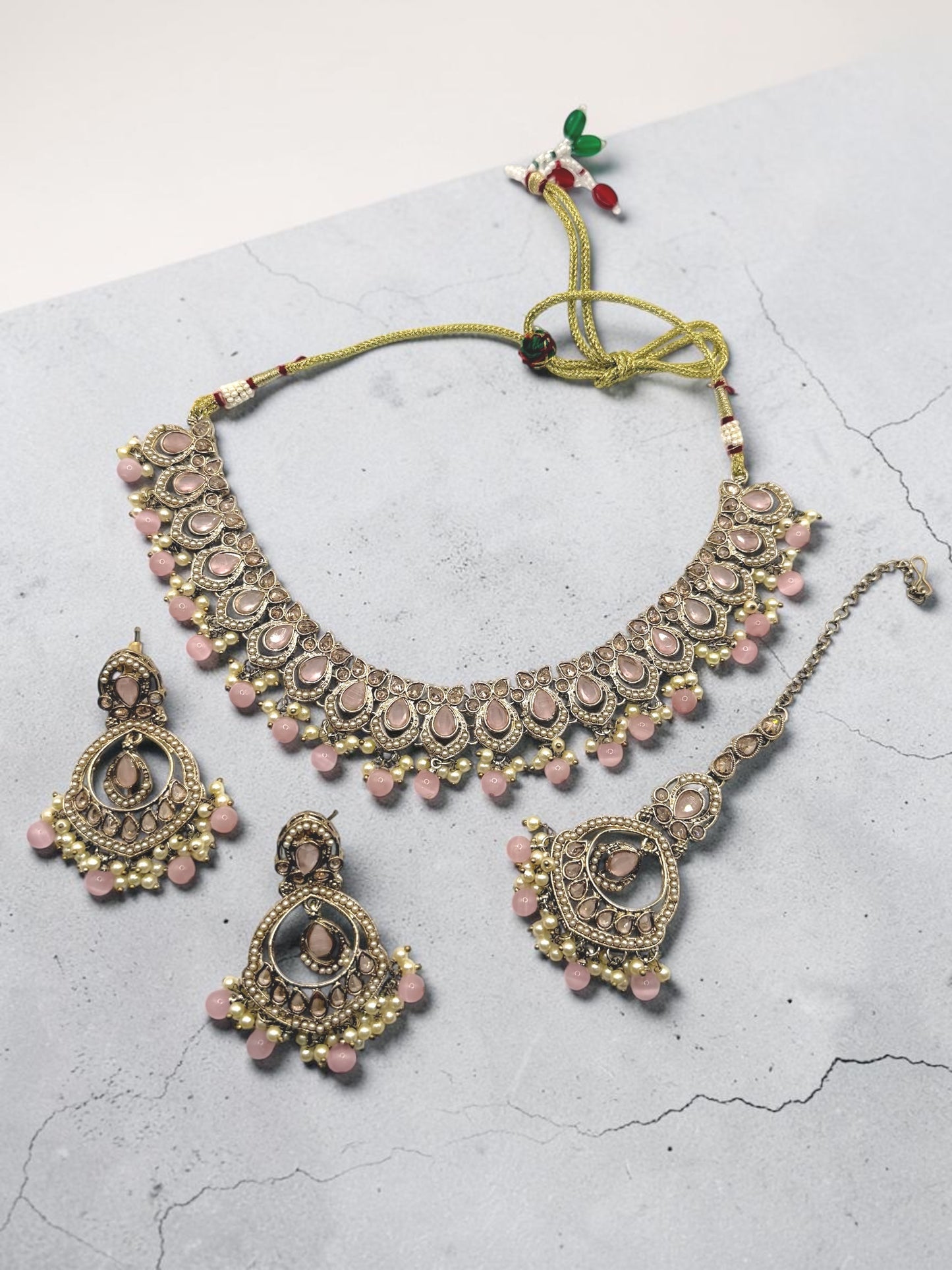 Anvita अन्विता Polki Set in Pink