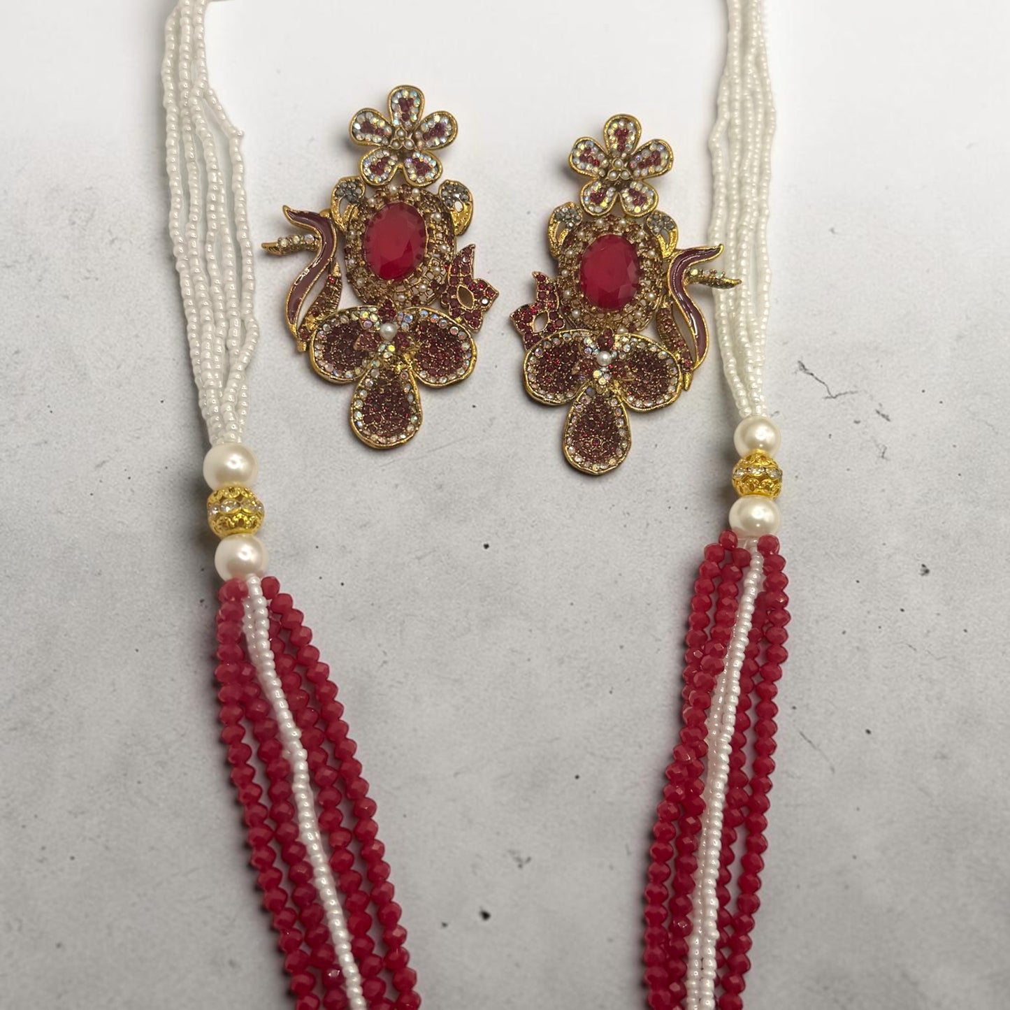 Pakize Turkish Mala Set in Red