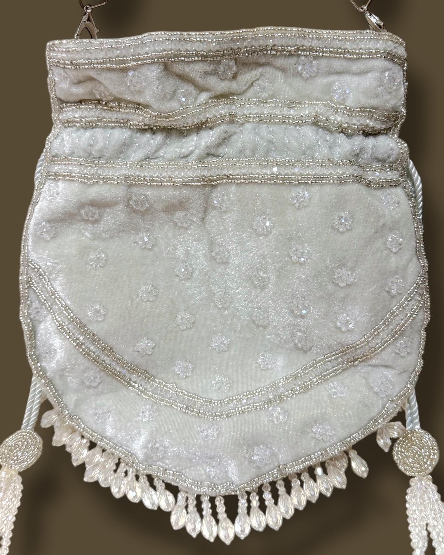 Zara زارا Potli Bridal Bag in Dusty White