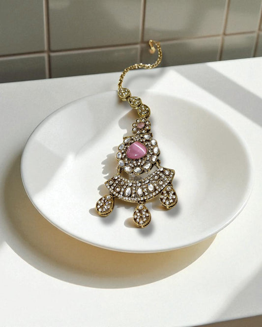 Rajeshwari राजेश्वरी Royal Mala Set in Pink