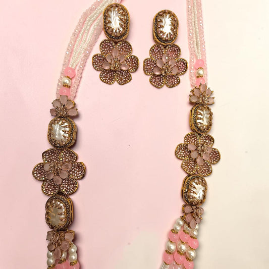 Bedriye Turkish Mala Set in Pink