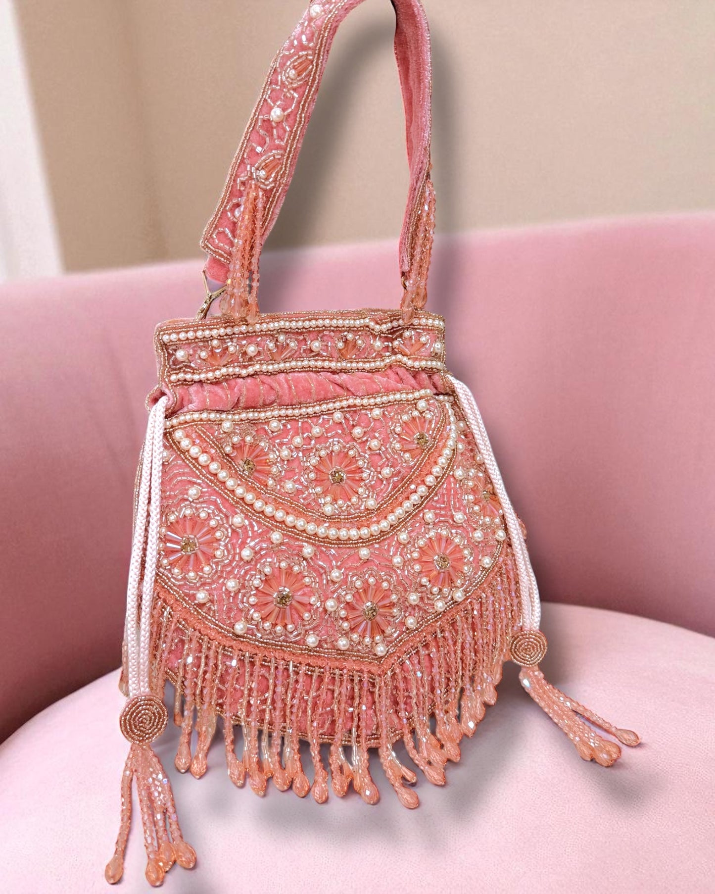 Zara زارا Potli Bridal Bag in Pink