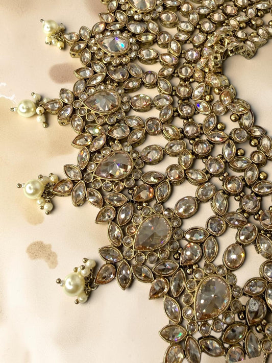Eiliya إيليا Premium Diamond Polki Bridal Set in Gold