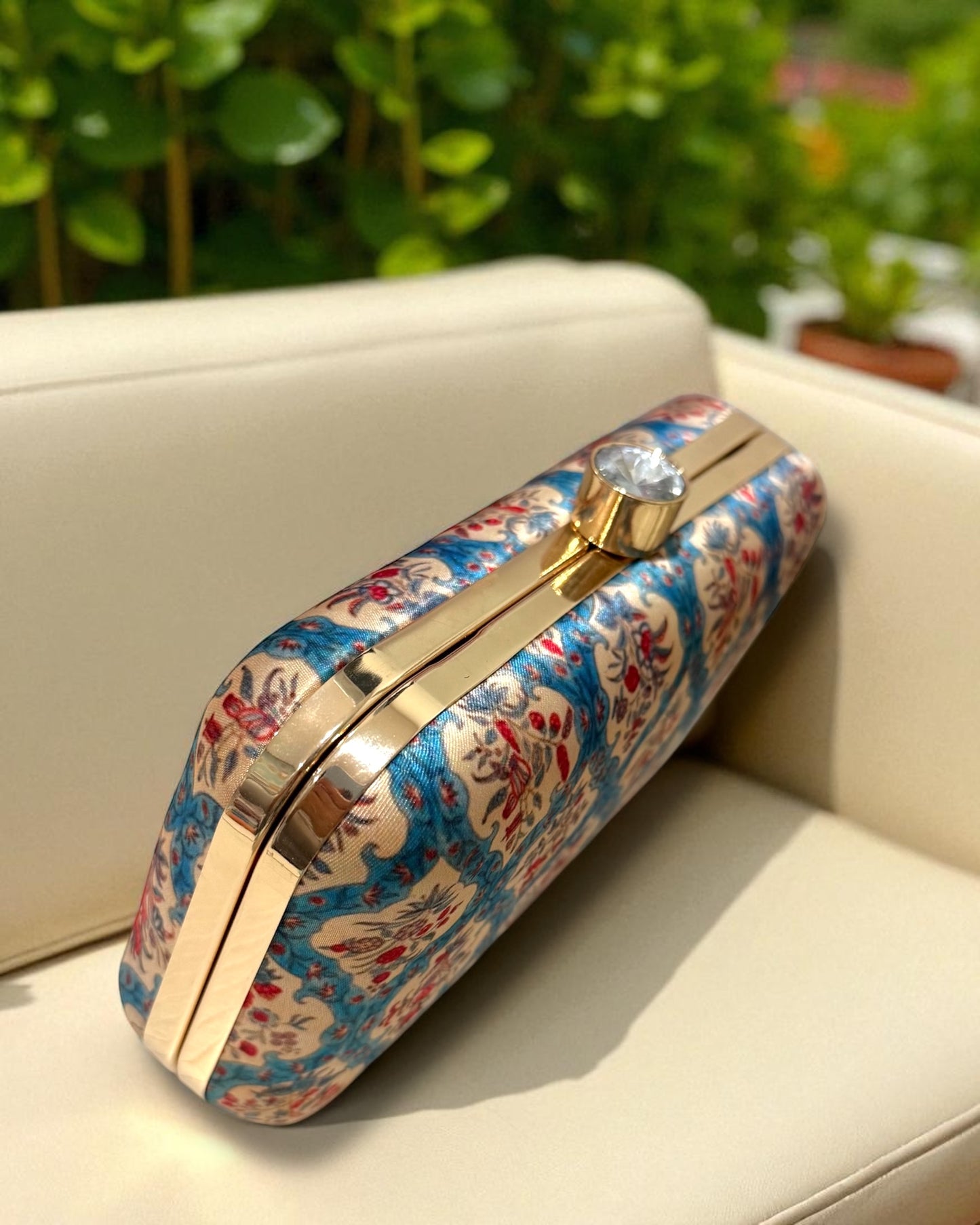Jasmine चमेली Floral Printed Clutch