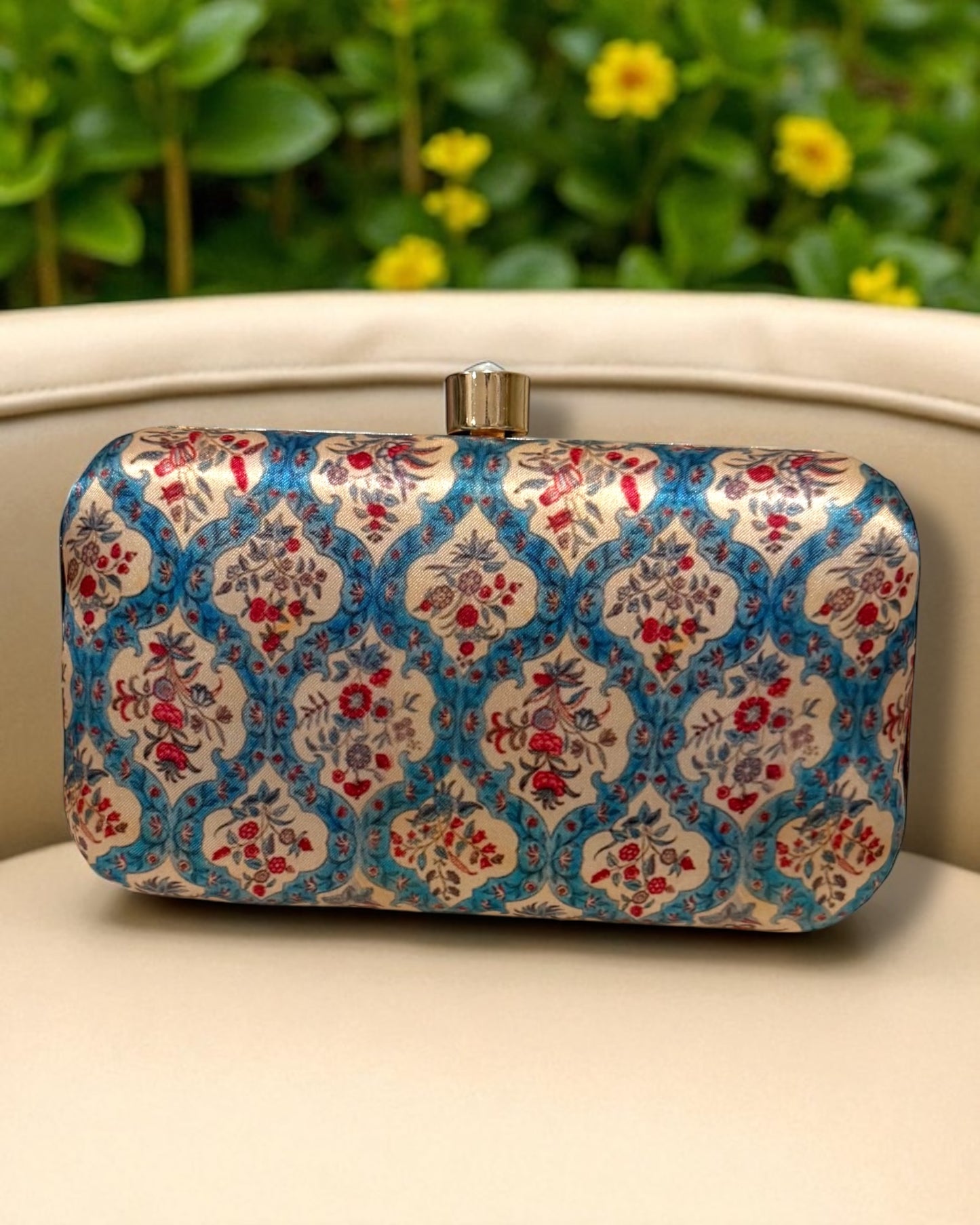 Jasmine चमेली Floral Printed Clutch