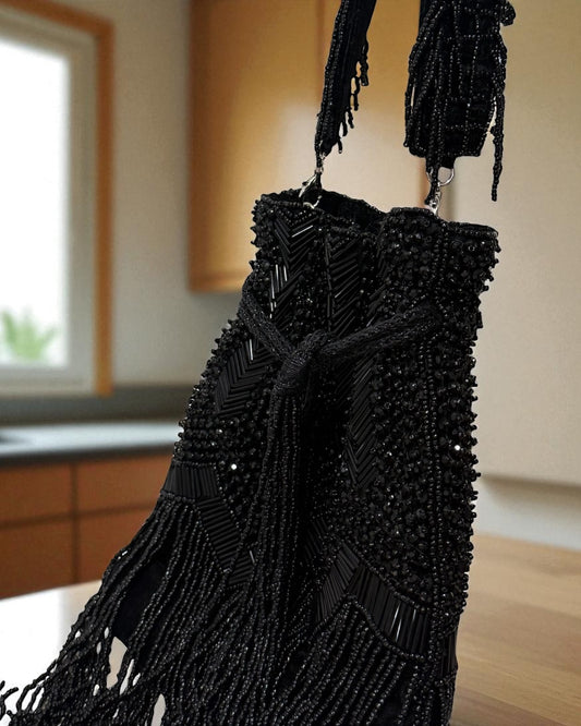 Chandani चाँदनी Jet Black Bag