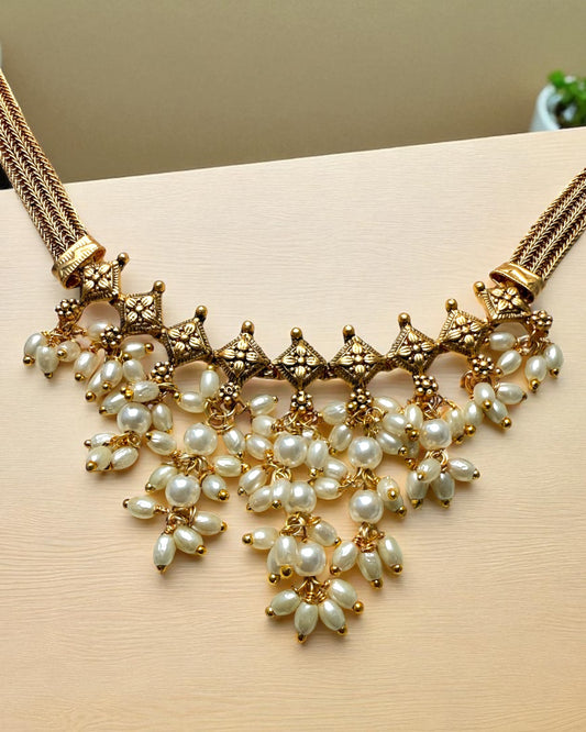 Anaya عنایہ Traditional Gold & Pearl Set