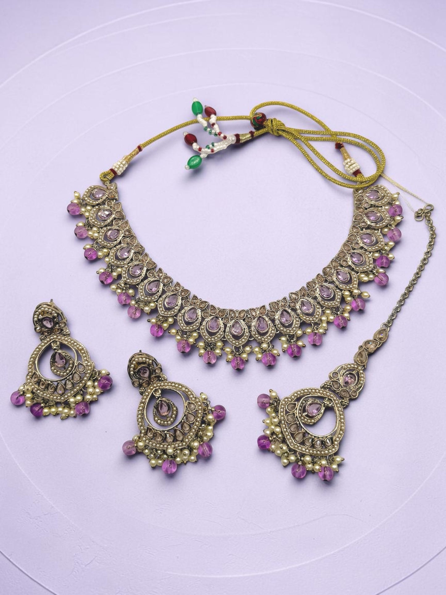 Anvita अन्विता Polki Set in Lavender