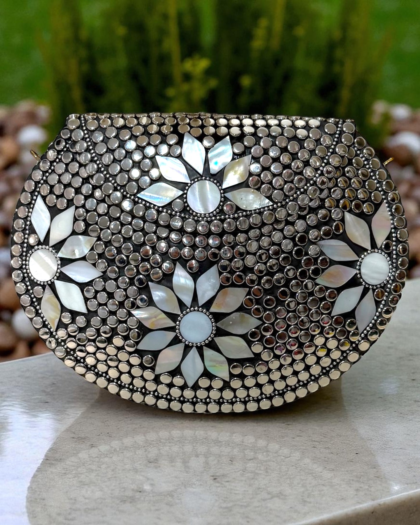 Amal أمل Brass Opal Clutch