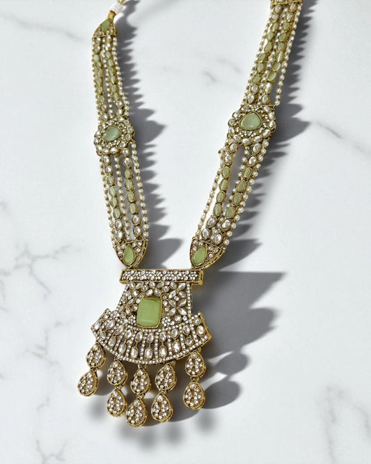 Rajeshwari राजेश्वरी Royal Mala Set in Mint