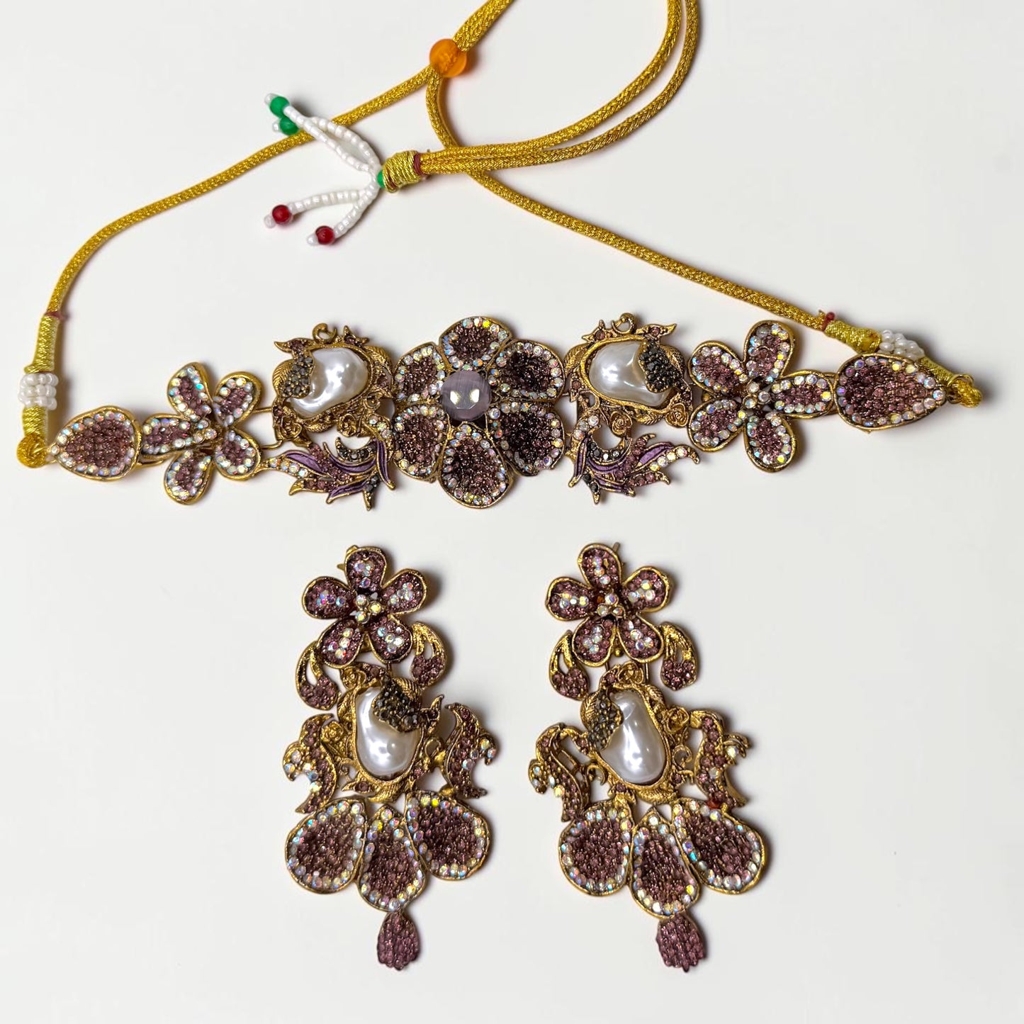 Melike Turkish Choker Set in Purple