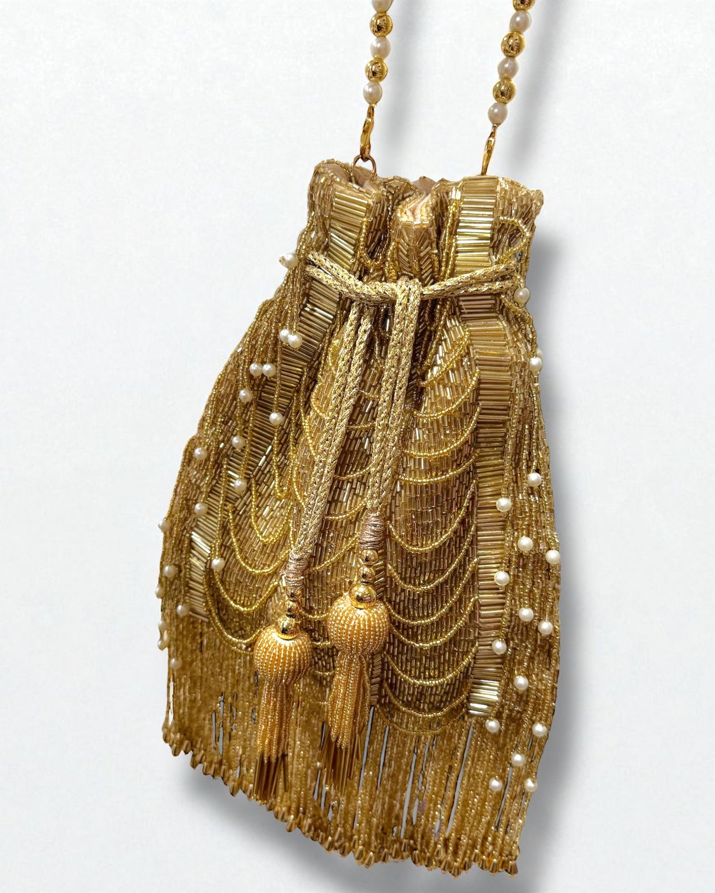 Lubna لبنى Vintage Bag in Gold