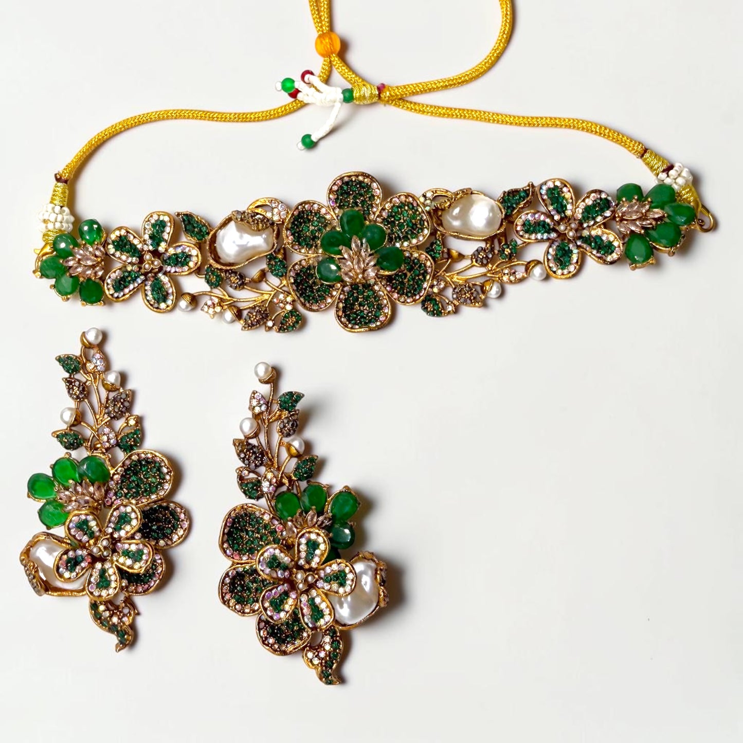 İpek Turkish Choker Set in Green