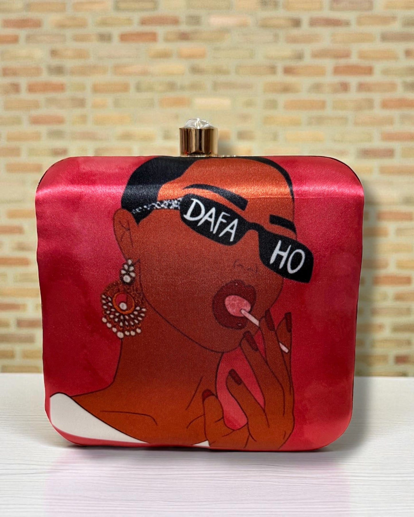 Dafa Ho دفع ہو Printed Clutch