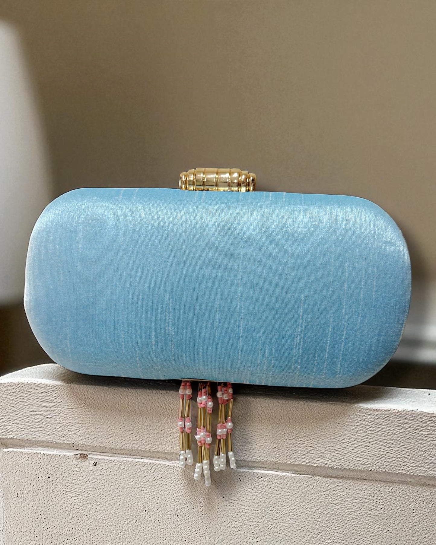 Sabah صباح Capsule Clutch in Blue