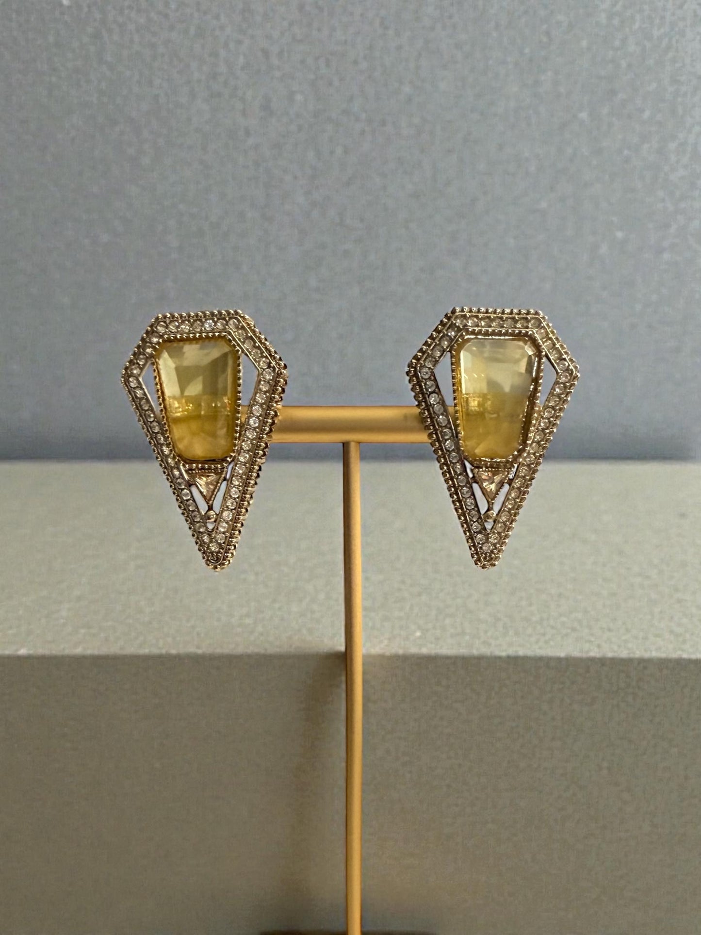 Tahani تهاني Earrings in Yellow