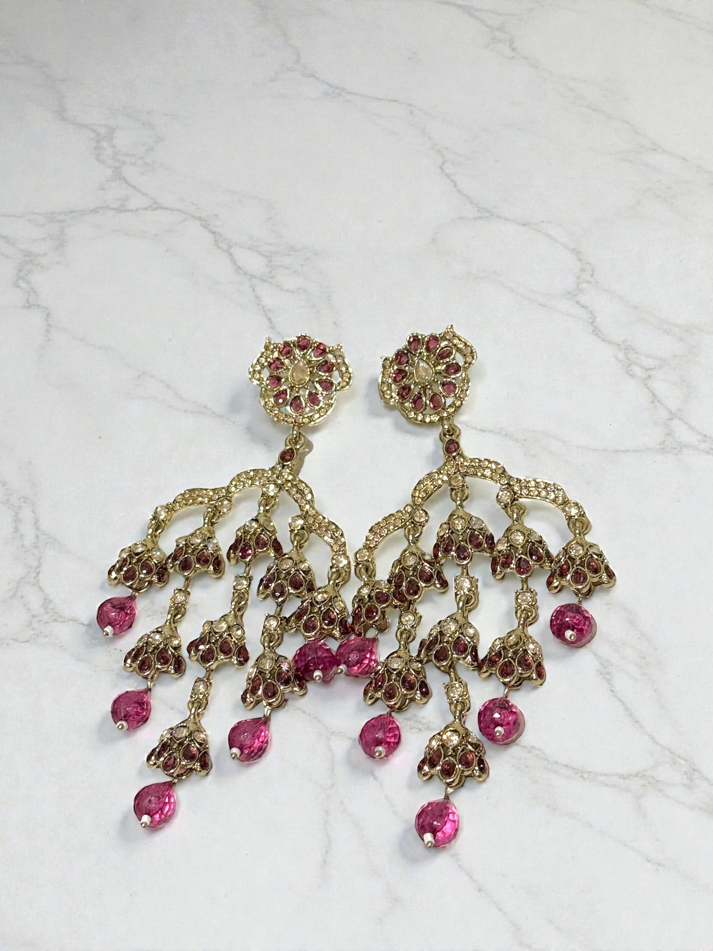 Sanjana संजना Stone Earrings in Purple