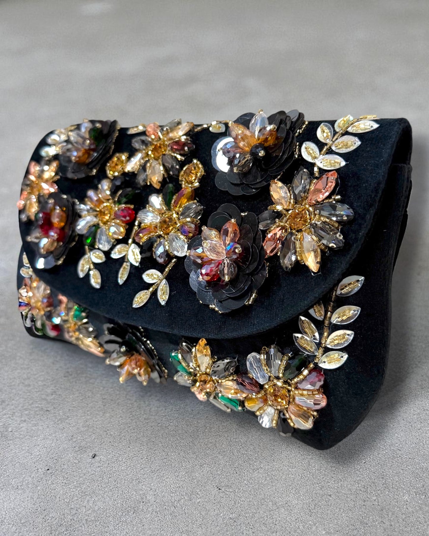 Azra عَذْراء Floral Bag in Black