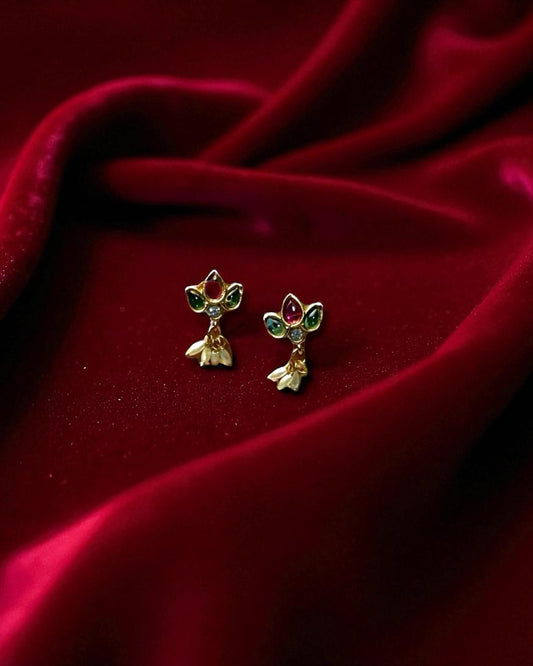 Sneha ஸ்நேஹா Kemp Set in Ruby & Green