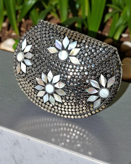 Amal أمل Brass Opal Clutch