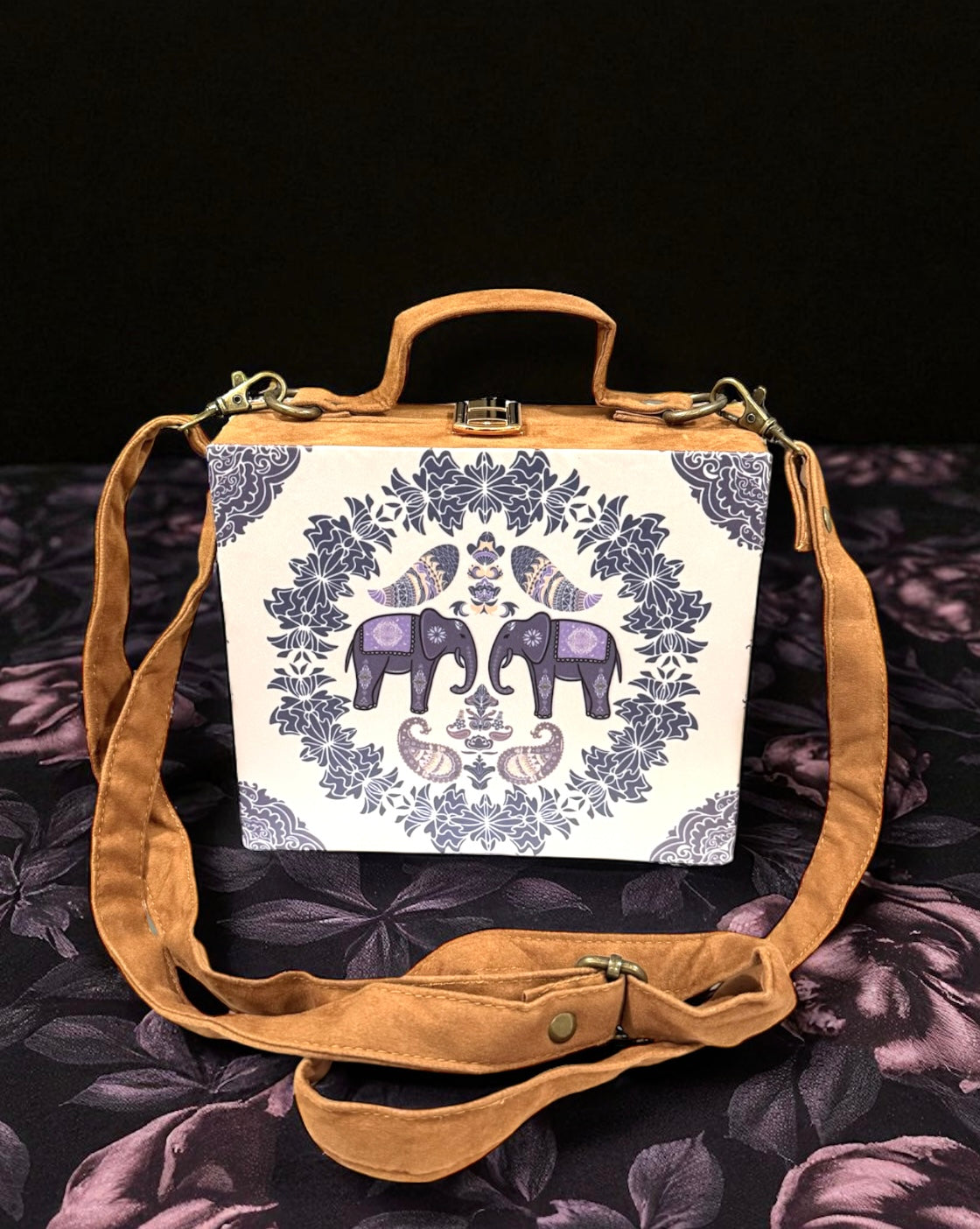 Elephant Briefcase Crossbody Bag