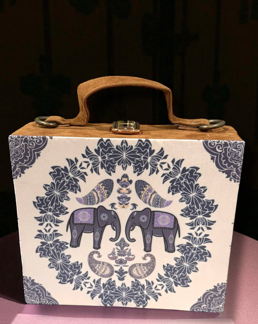 Elephant Briefcase Crossbody Bag