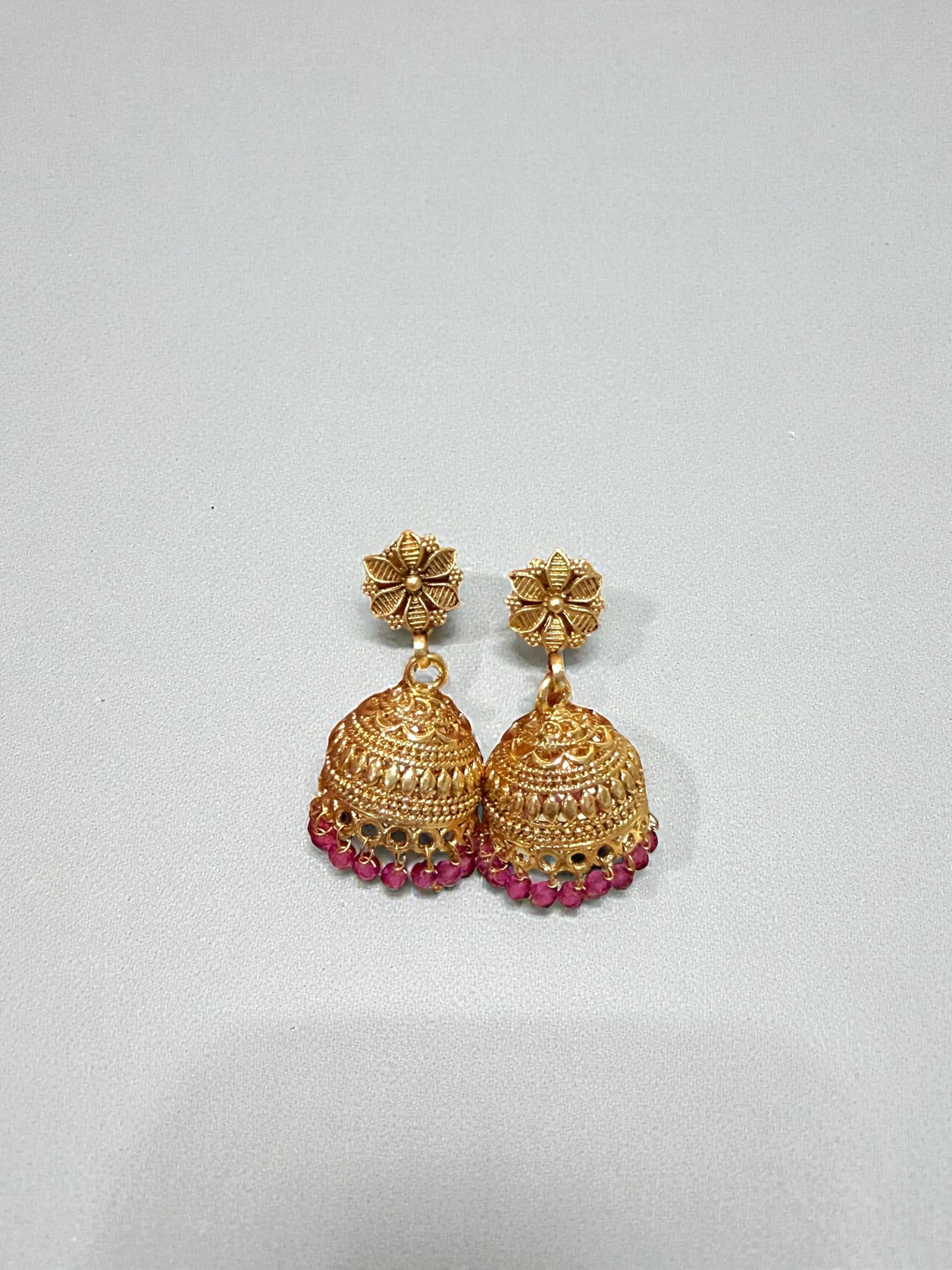 Saba صبا Gold Plated Mala Set in Ruby