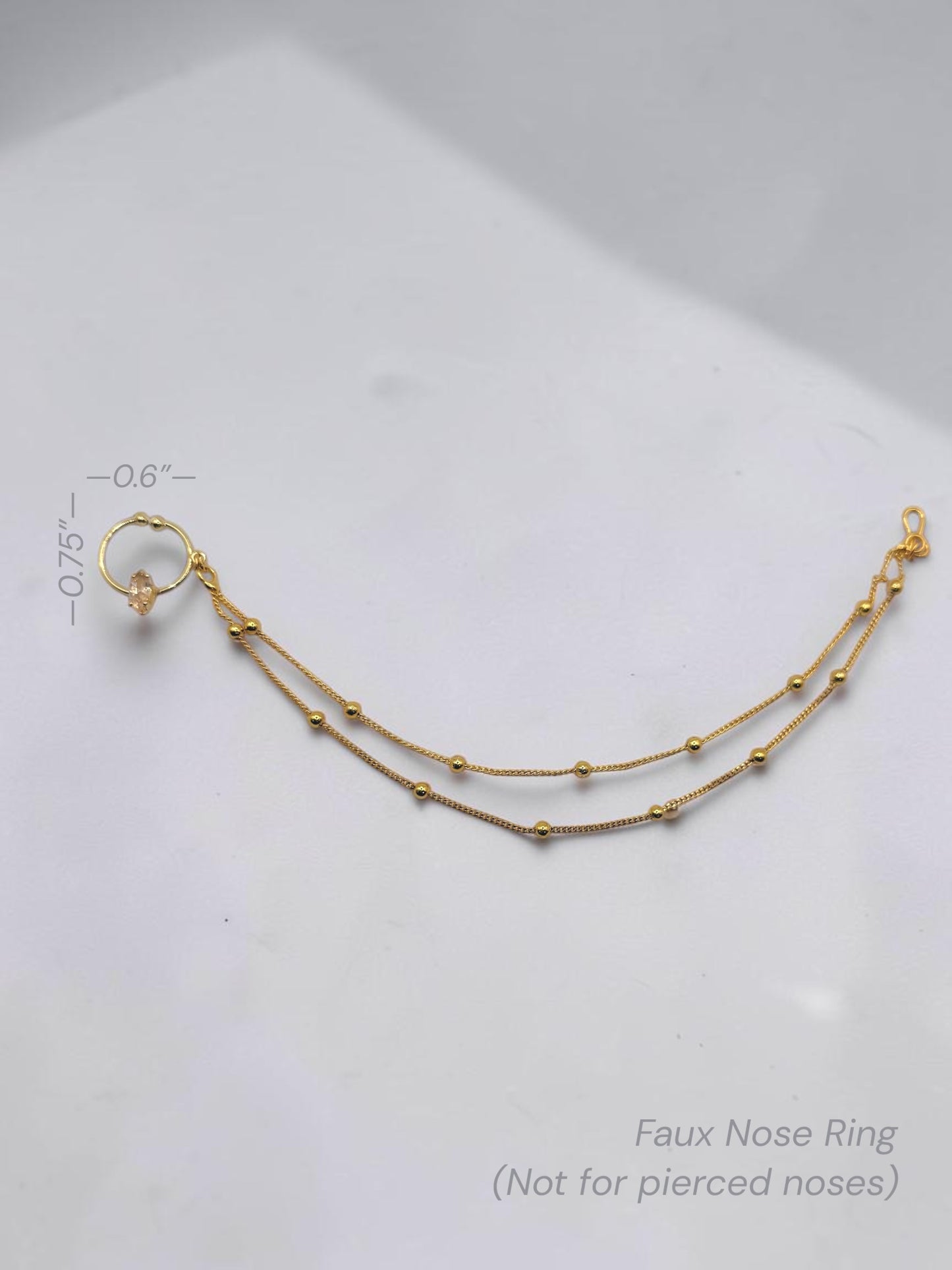 Faux Diamond Shaped Nose Ring