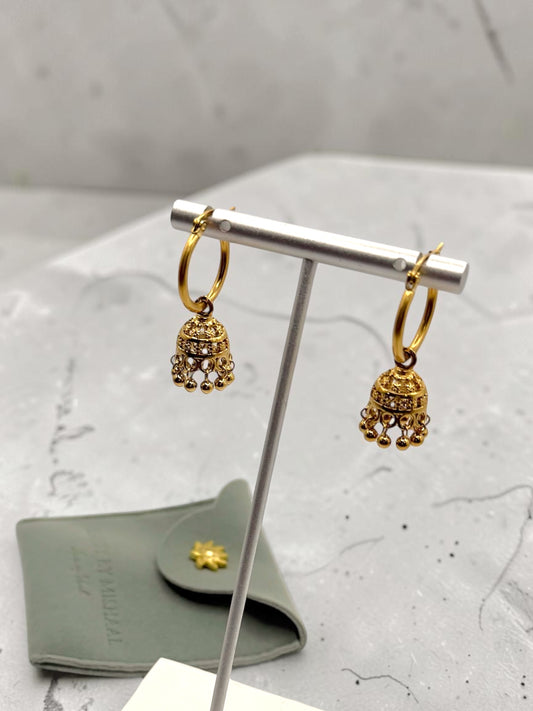 Samaira समायरा 18k Gold Plated Jhumki Hoops