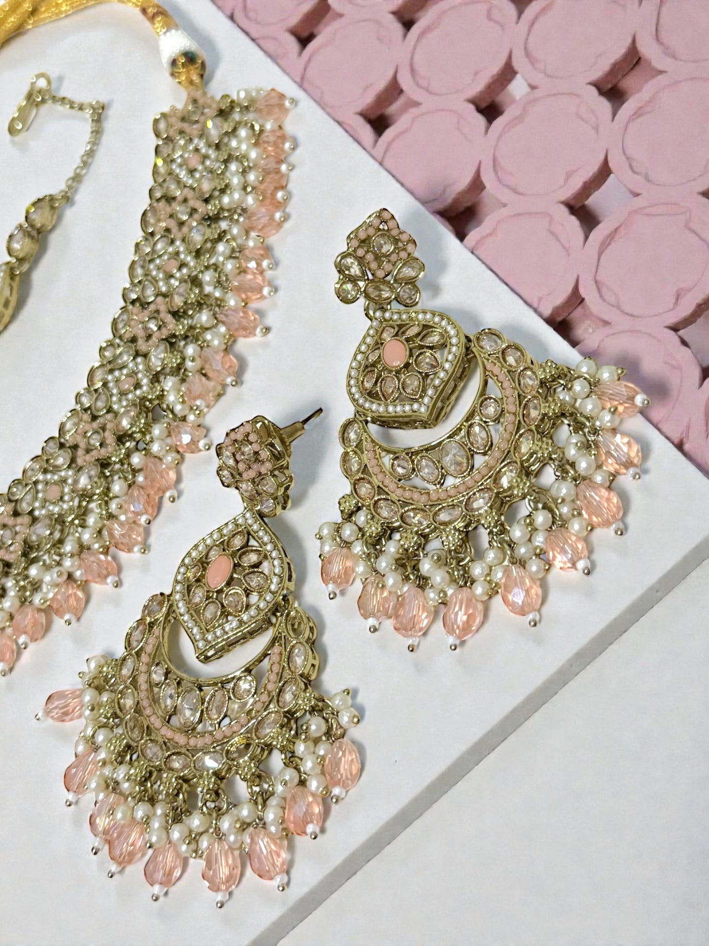 Raksha रक्षा Polki Set in Pink