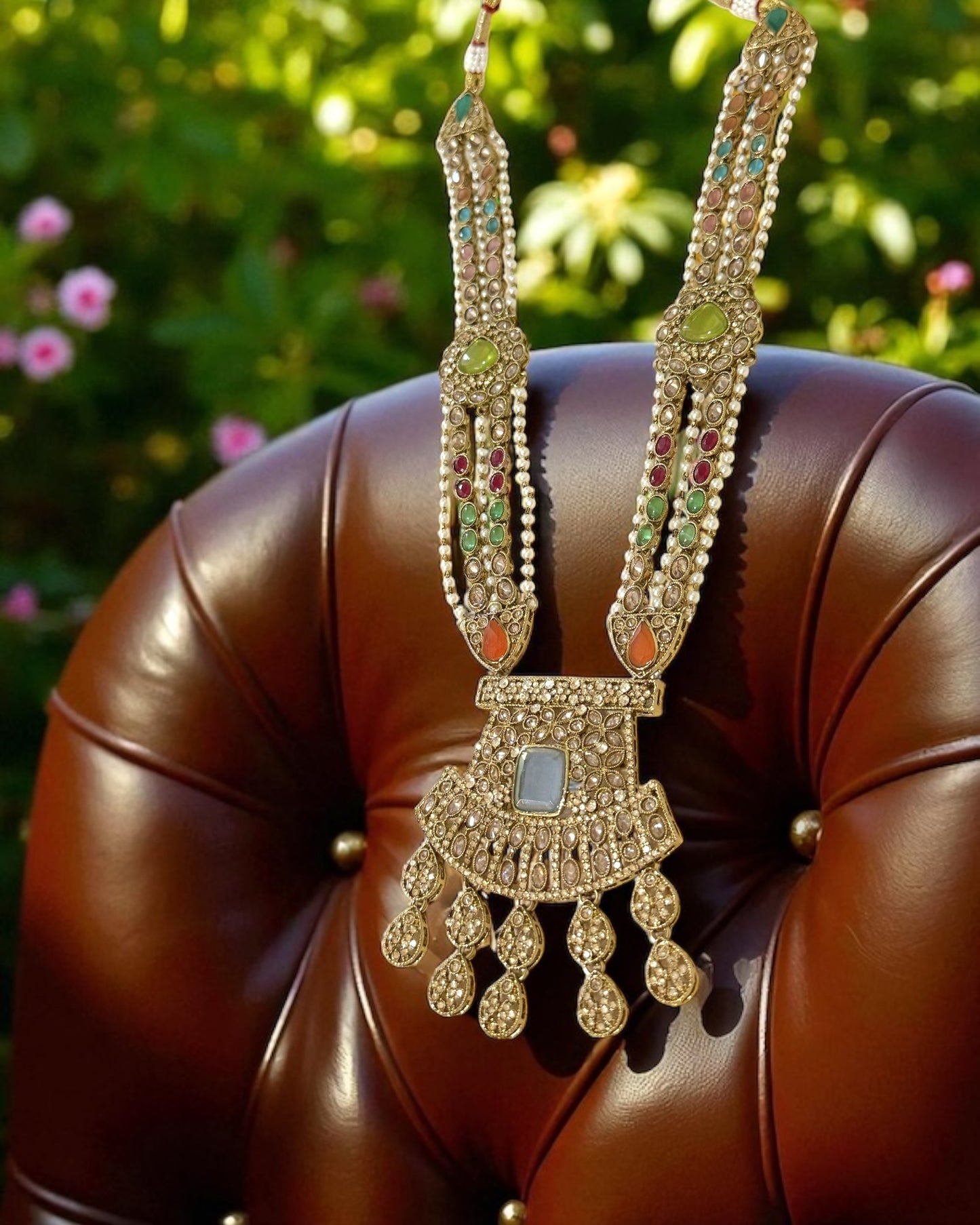 Rajeshwari राजेश्वरी Royal Mala Set in Soft Multicolor