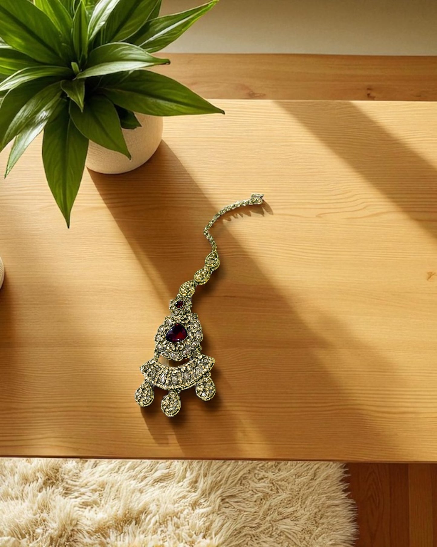 Rajeshwari राजेश्वरी Royal Mala Set in Maroon