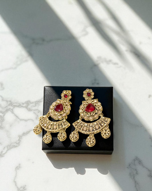 Rajeshwari राजेश्वरी Royal Mala Set in Maroon