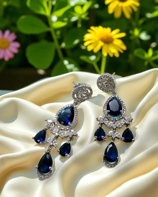 Nyra न्यरा American Diamond Set in Blue