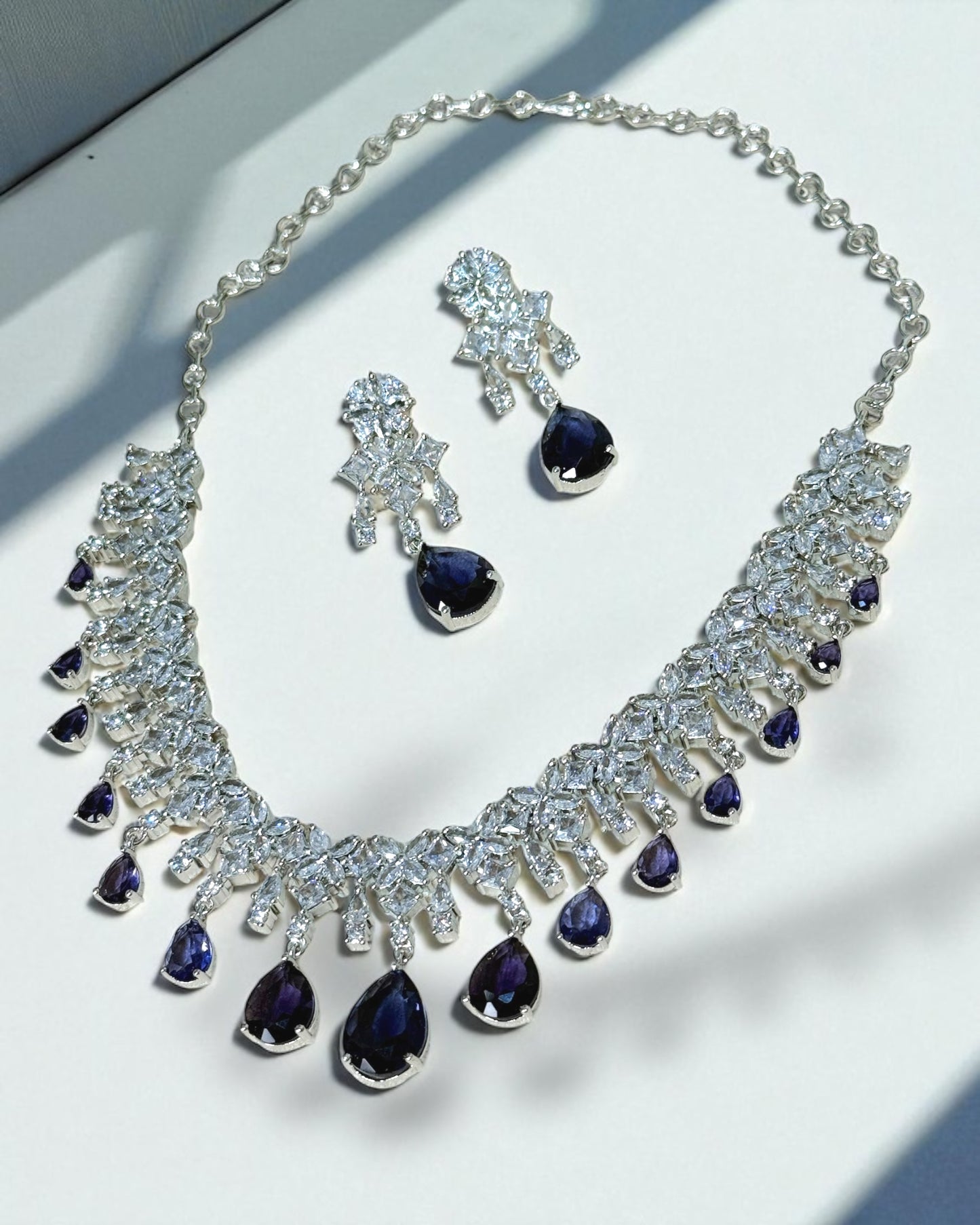 Samaira समायरा American Diamond Set in Purple