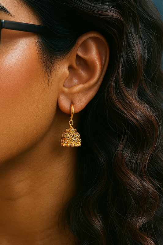 Khadija خديجة Dubai 18K Gold Plated Mini Jhumkay