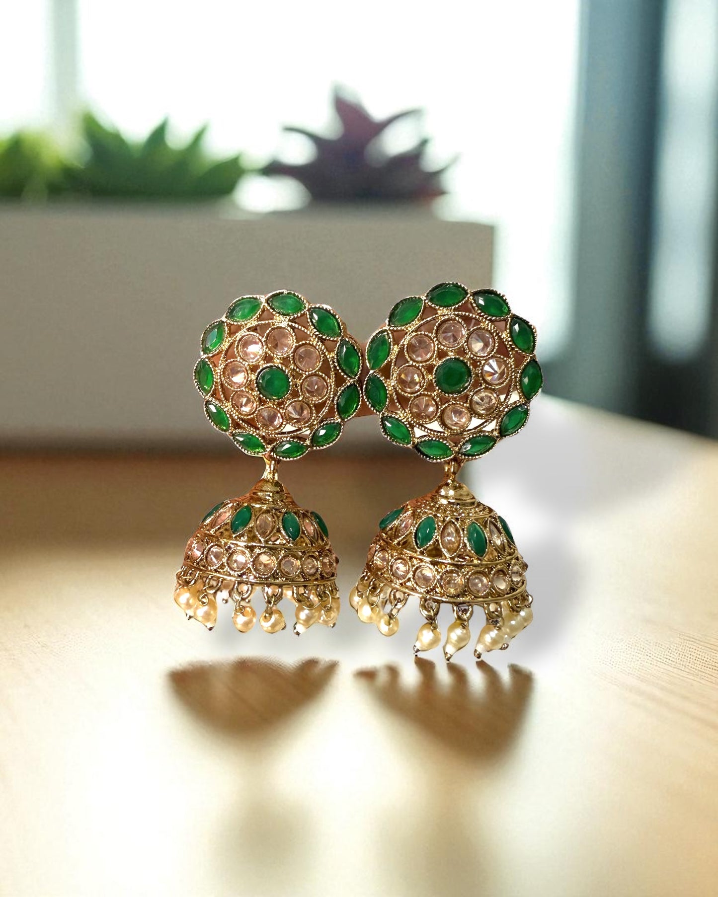Sanika सानिका Polki Set in Green