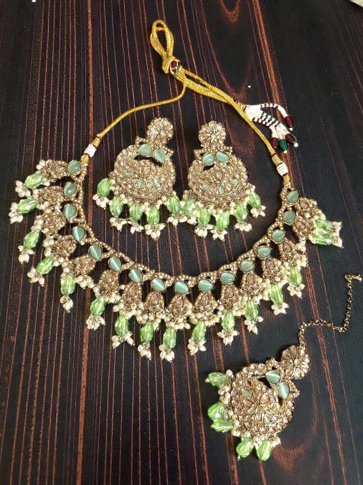 Tamara تمارا Polki Set in Mint